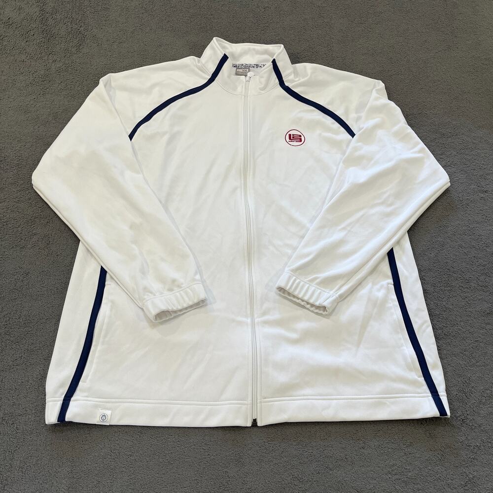 Vintage Nike LeBron James White Basketball Full Zip Track Jacket Men's Size 2XL